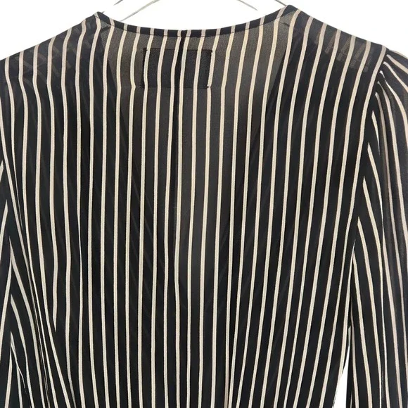 Reformation Black and White Striped Blouse - Picture 8 of 9